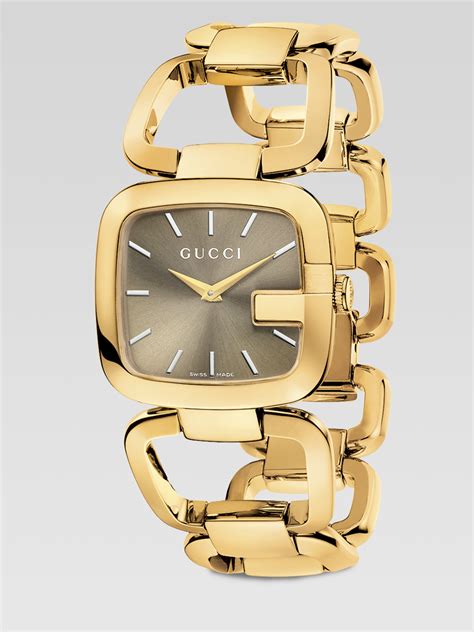 gucci gold bracelet watch